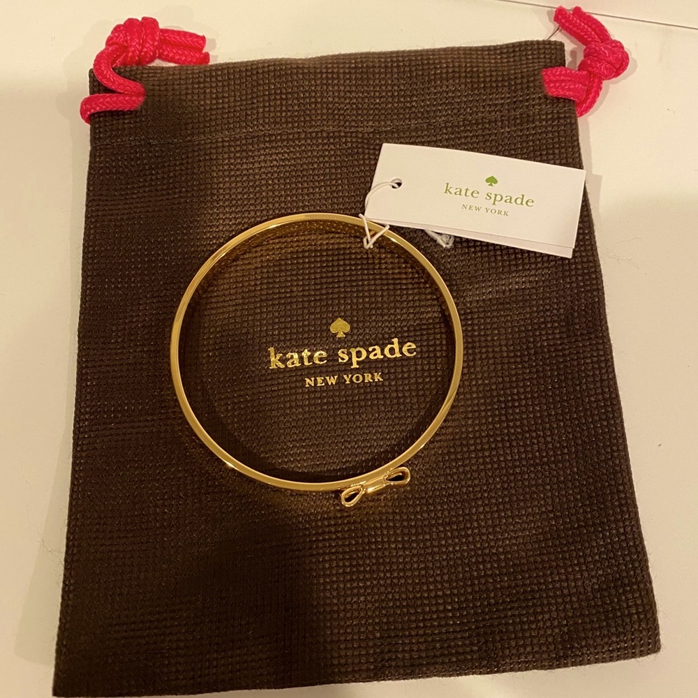 Kate Spade “Take a Bow” Gold Bangle